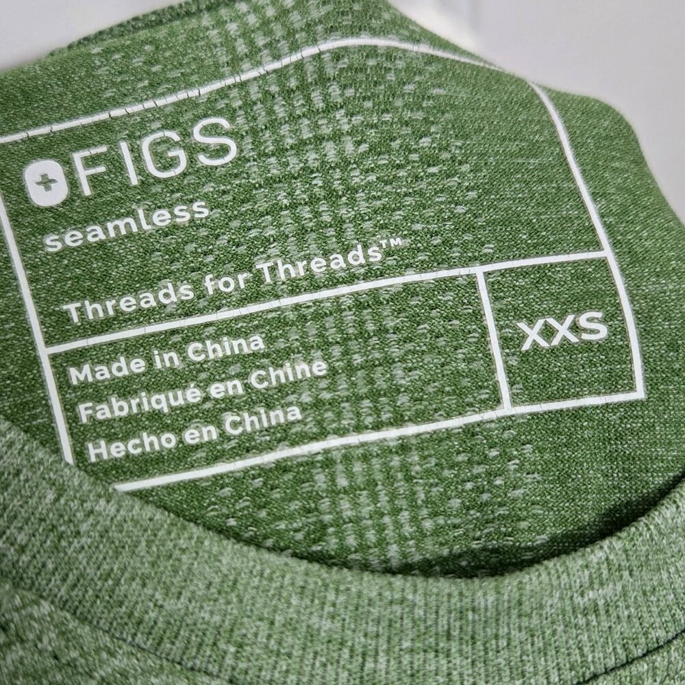 XXS Figs Salta Seamless Longsleeve in Moss